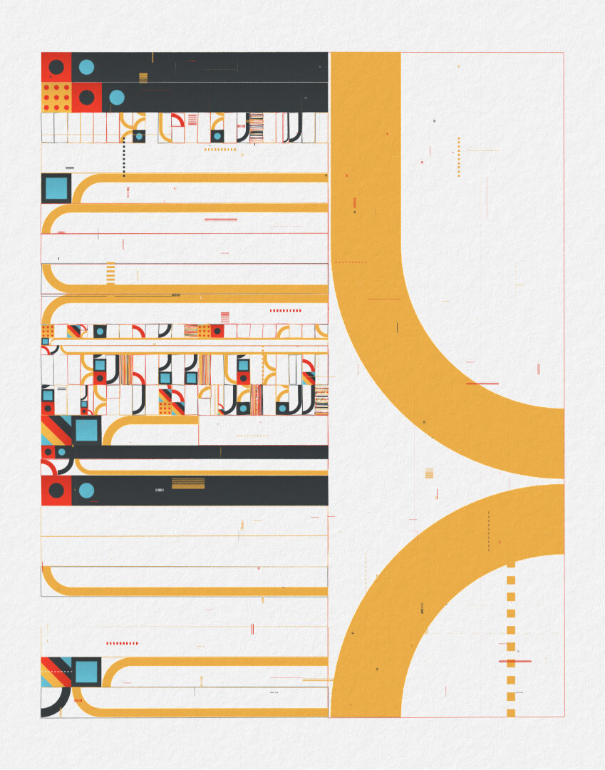Quadrature — generative composition with recursive space subdivision, variation 2