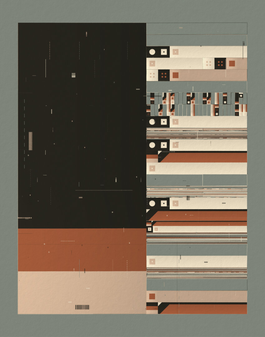 Quadrature — generative composition with recursive space subdivision, variation 4